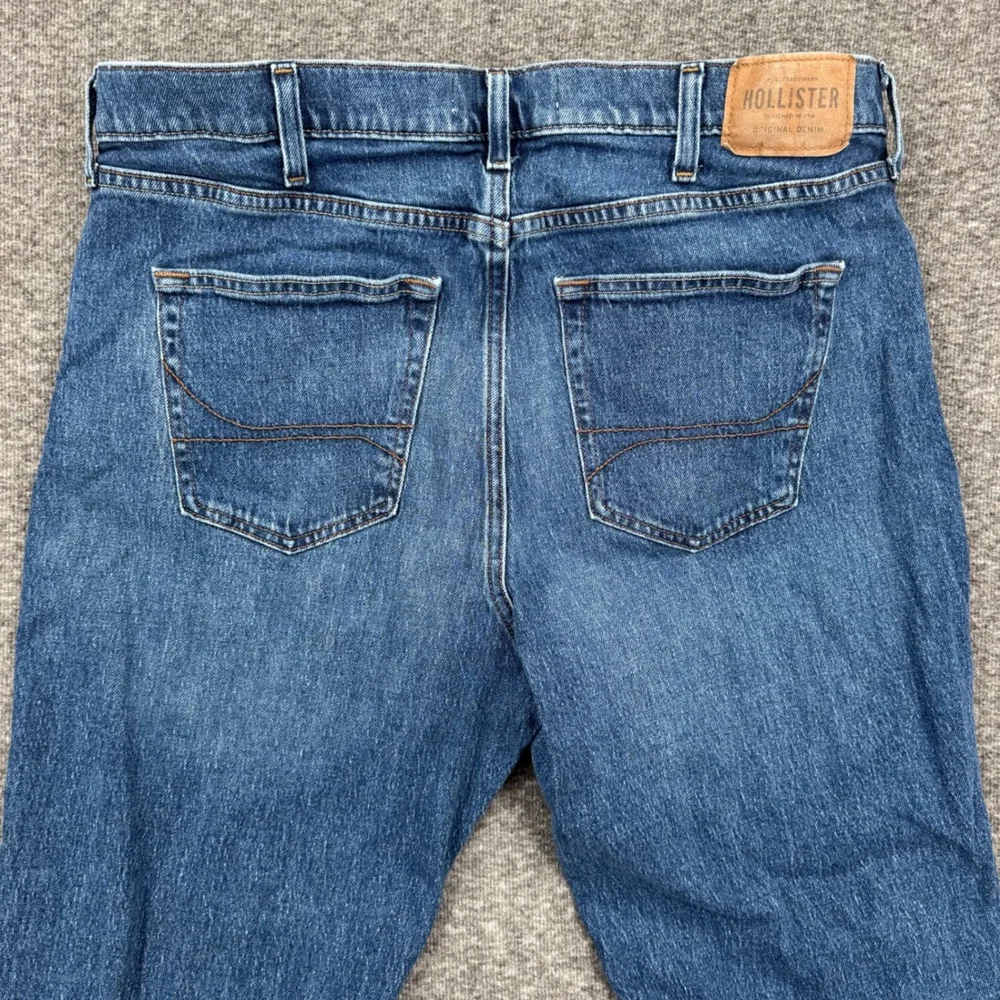 Hollister Loose Fit Jeans Mens 36‎ Blue Medium Wash Straight Leg Denim Pants